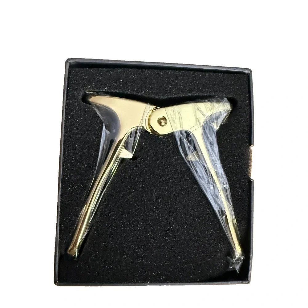Viski Champagne Puller Gold Finish Metal Hand Wash Only MPN 4877